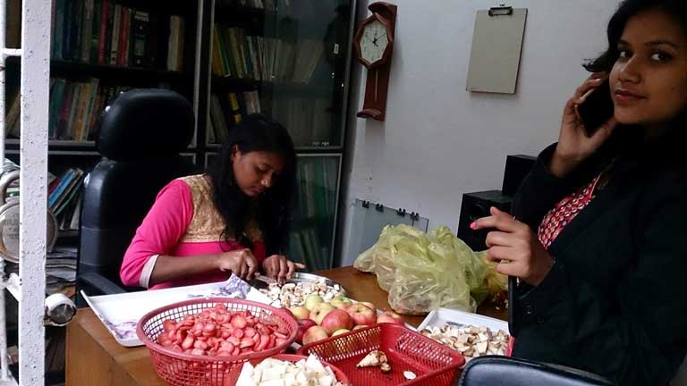 Sapna & Anubhuti were in charge of the preparations