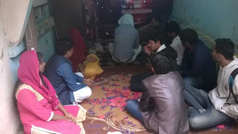 Students & Members of FACES during Puja